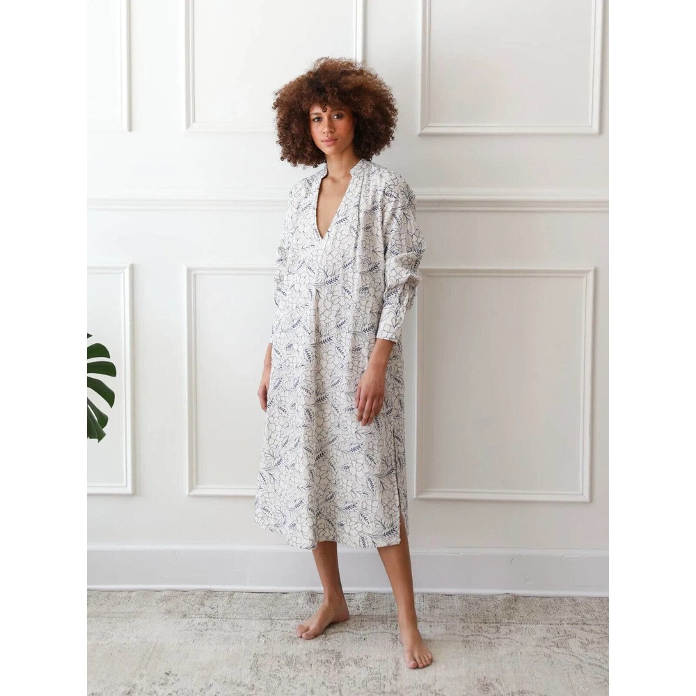 NEW MILLE Esther Long Sleeve Cotton Maxi Dress CAPRI SIZE M/100%AUTHENTIC